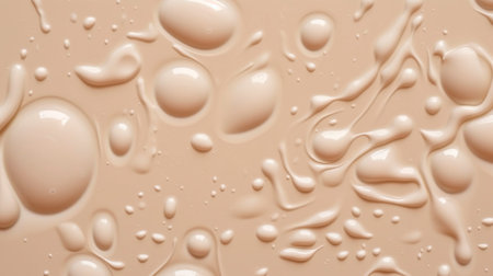Beige cream texture with bubbles abstract background copy space generative AIの素材