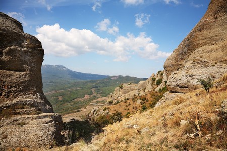 Autumn in mountains. Crimea. Mountain Southern Demerdzhi.の写真素材
