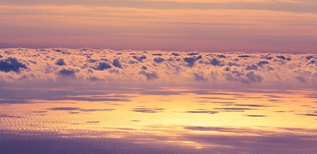 Beautiful dawn by the Japanese seaの写真素材