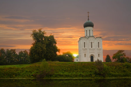 Church of the Intercession on the River Nerl. Inscribed in the Wold Heritage List of UNESCO