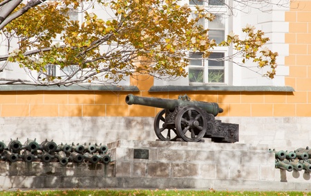 Ancient gun near the Arsenal in territory of the Moscow Kremlinの写真素材