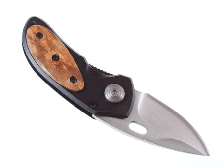 Collapsible penknife on a white background