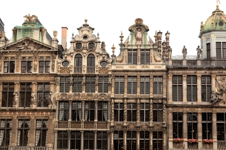 Ancient buildings in the center of Brussels, Belgiumの写真素材