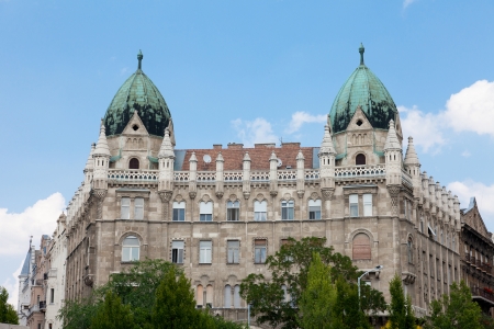 Building of swimming baths Gelert in Budapest, Hungaryの写真素材