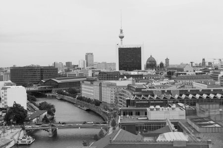 View of autumn Berlin from an observation deck 