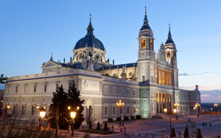 Santa Maria la Real de La Almudena - Cathedral in Madrid, Spainの写真素材