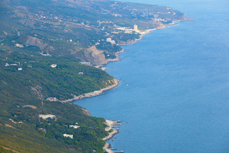 coast of the Black Sea in autumn day.  Crimeaの写真素材