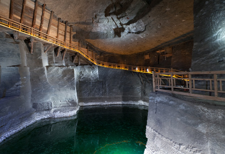 WIELICZKA, POLAND - JANUARY 2, 2015: Wieliczka Salt Mine (13th century) is one of the world's oldest salt mines. Has over 300 corridors and 300 chambers on 9 levels.のeditorial素材