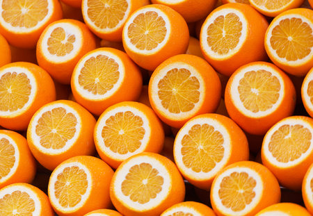 Abstract background with citrus-fruit of orange slices. Close-up
