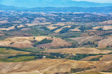Day  september landscape in the fields of Tuscany. Italy