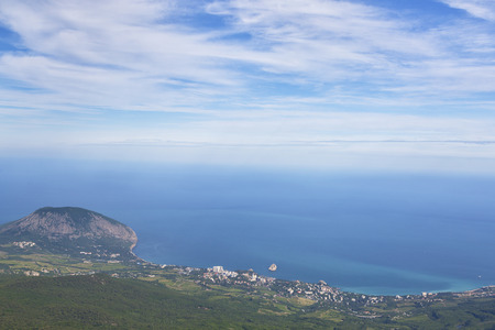 Beautiful view of the southern coast of Crimea on a sunny summer dayの写真素材