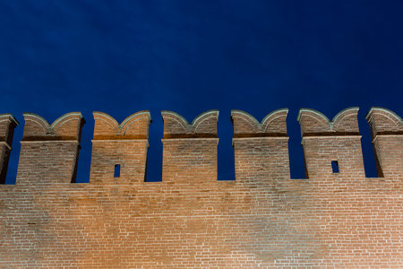 Kremlin wall against the night skyのeditorial素材