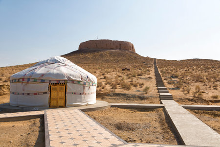 Chilpyk-Kala Zoroastrian tower of silence in Karakalpakstan, Uzbekistan