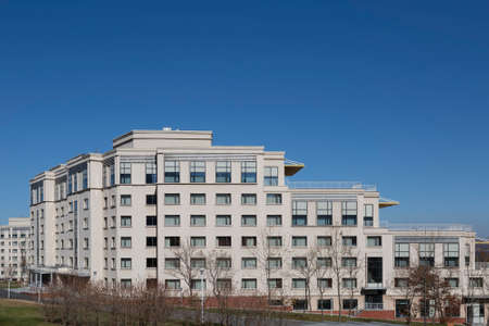 View on campus building of Far Eastern Federal University (former Far Eastern State University) on sunny autumn day. Russia, Vladivostokの写真素材