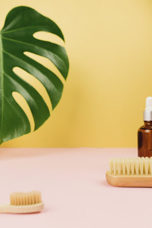 Natural bath accessories, set of natural bath accessories, eco-friendly productsの写真素材