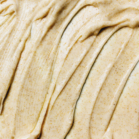 Textures from cosmetics. Body Scrub. Smears on the table