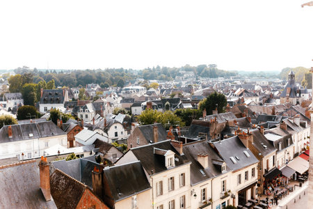 France - September 20 2016: Cityscape view from top point. High quality photoのeditorial素材