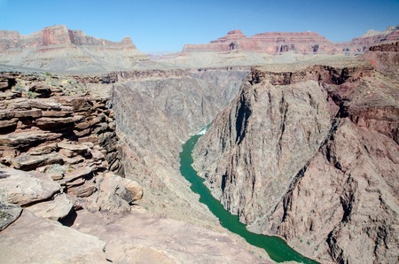 The viev into Grand Canyon USA from Plateau Pointの写真素材