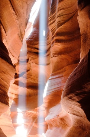 The place, where water runs through, Antelope Canyon, Navajo parks, Pageの写真素材