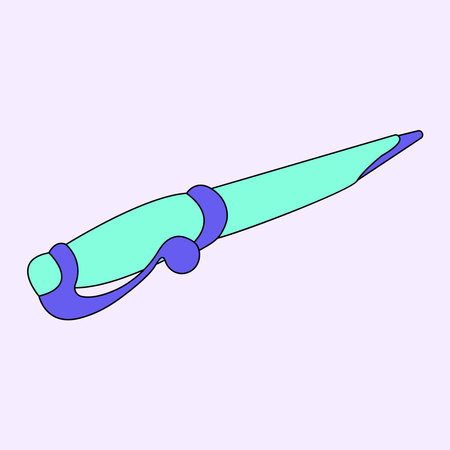 Vector graphic illustration of a pen on a pink background.のイラスト素材