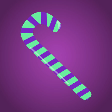 Halloween candy on a dark background, traditional Halloween design element.のイラスト素材