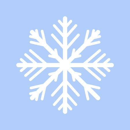 White snowflake on a blue backgroundのイラスト素材