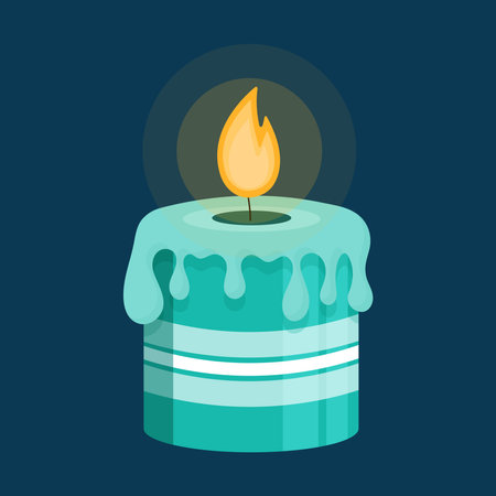 Green Christmas Candleのイラスト素材