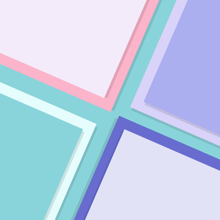 Colorful paper art style abstract background design with shadowsのイラスト素材