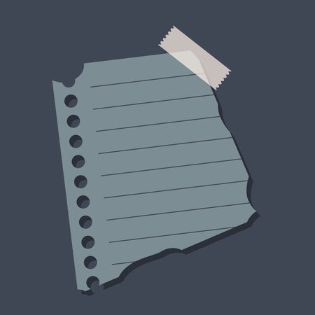 scrapbook paper glued to wall with tapeのイラスト素材