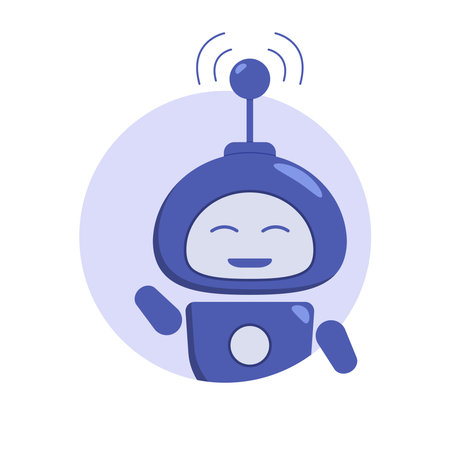 Chat bot. Robot virtual assistance. Support service bot.のイラスト素材