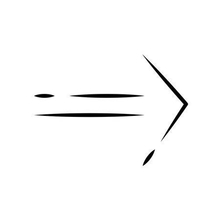 Vector arrow icon editable on a white background.のイラスト素材