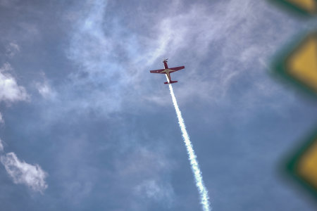 Indonesian Air Force jets perform aerobics during the commemoration of the March 1 general attack. : Yogyakarta, Indonesia - 01 March 2022のeditorial素材