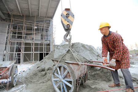 worker at construction site.のeditorial素材