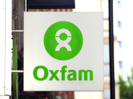 Oxfam Charity Shop Sign - Aug 2009のeditorial素材