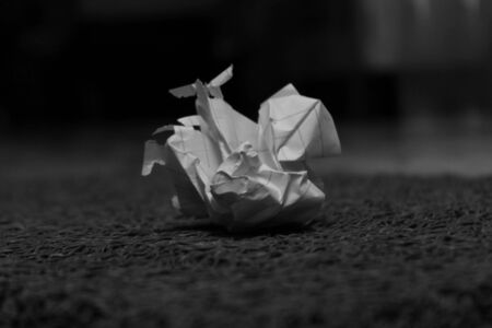 Wrapping white paper lying in the backgroundの写真素材