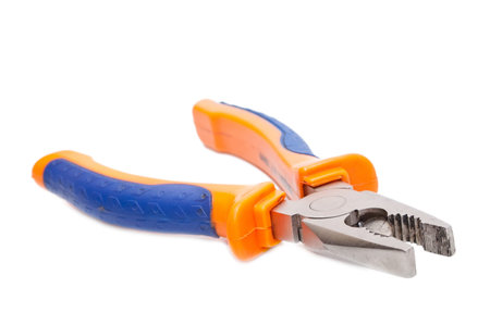 Isolated pliers on white background