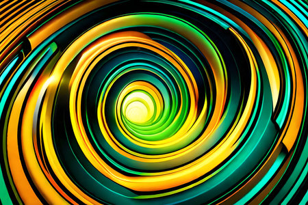 3d render of abstract background with colorful spiral. 3d illustration