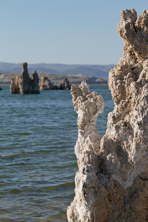 Surreal rock formations at Mono Lake, Californiaの写真素材