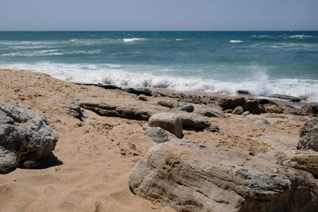 Empty beach near Ericeira, Portugal