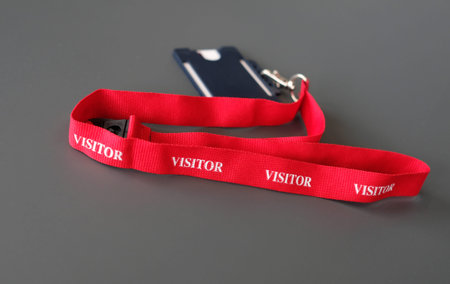 Access control: Badge for visitors to a company site or officeの写真素材