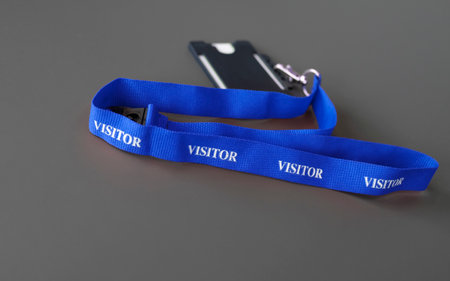 Access control: Badge for visitors to a company site or officeの写真素材