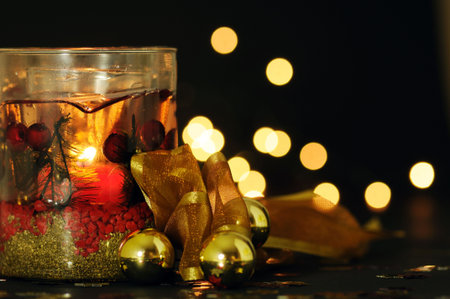 decorated candleの写真素材