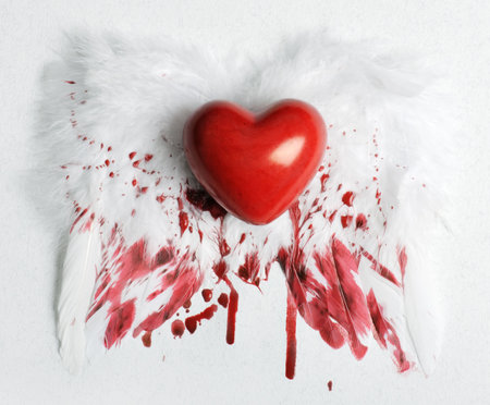 wounded heartの写真素材