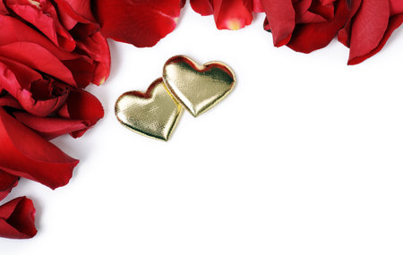 petals and heartsの写真素材