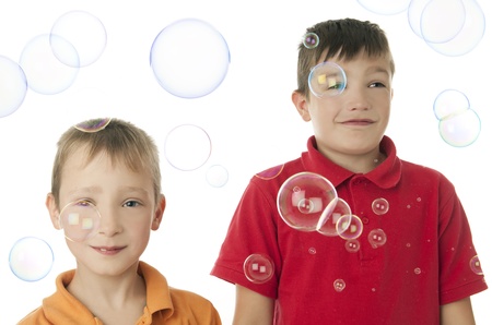 soap bubblesの写真素材