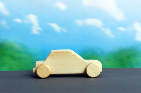 wooden carの写真素材