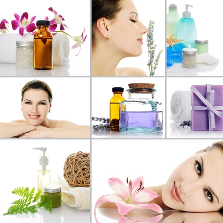 beauty spa collageの写真素材