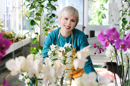 cheerful florist