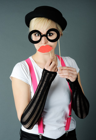 funny portraitの写真素材