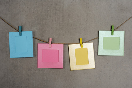 multi colored photo framesの写真素材